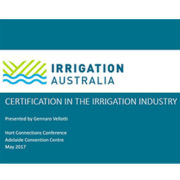 Certification in the irrigation industry