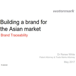 Building a brand for the Asian market: Brand traceability
