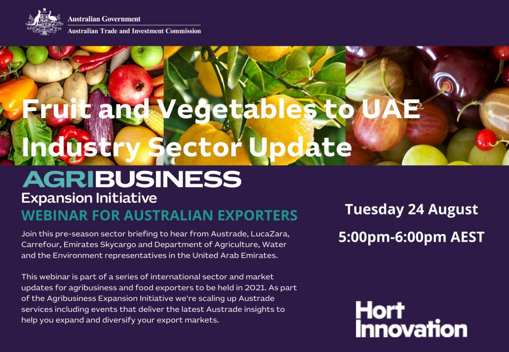 Export webinar: Fruit and vegetables to the UAE sector